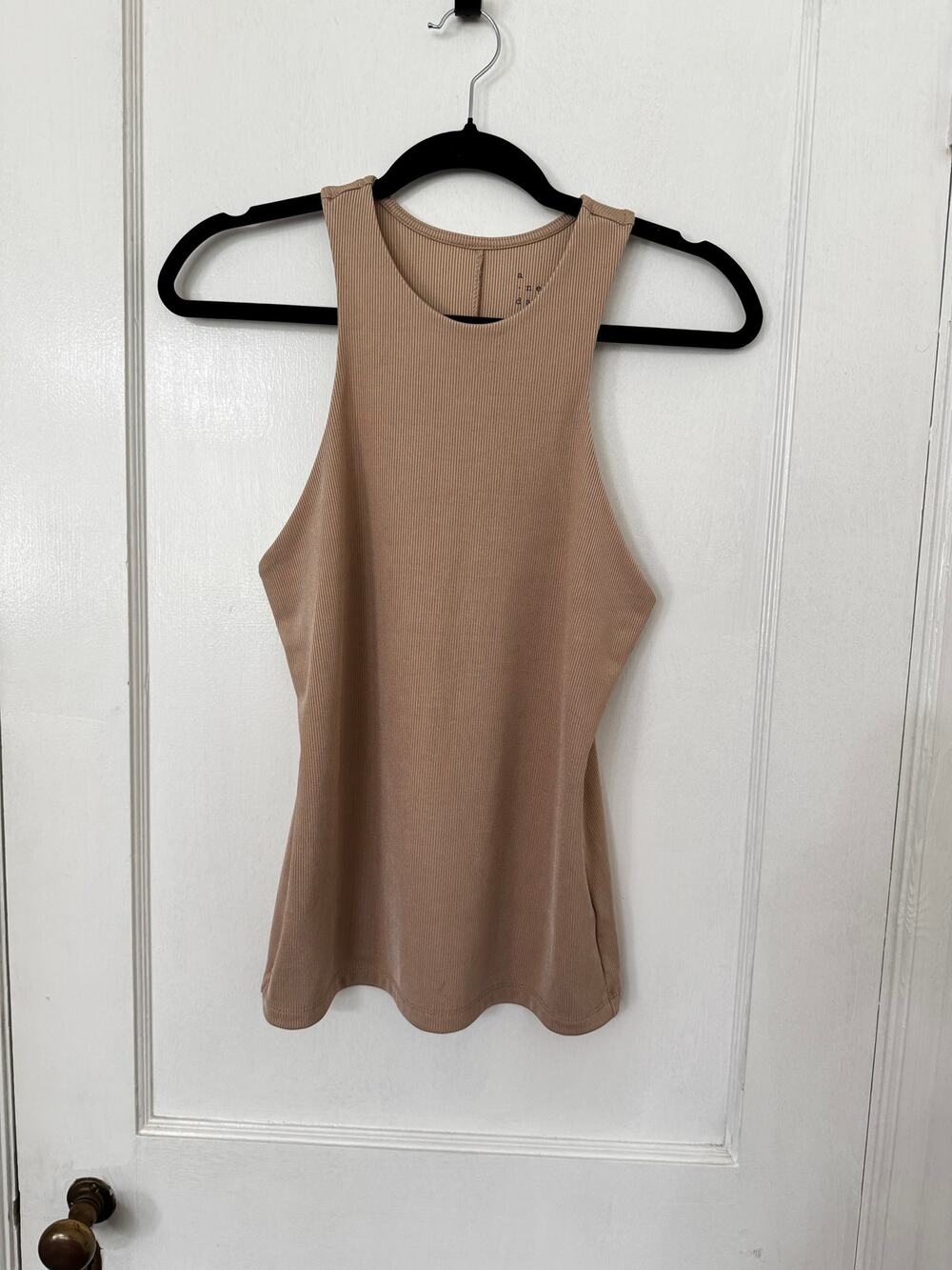 A New Day Tan Beige Ribbed Sleeveless Knit Tank